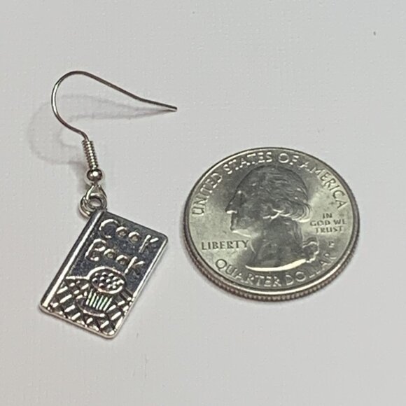 Cooking Earring, Book Earring, Cookbook Earring, Chef Earring, Funny Food - Picture 4 of 4